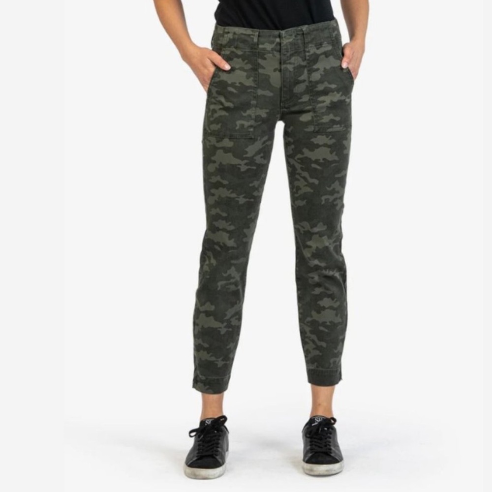 KUT | camo ankle skinny pants